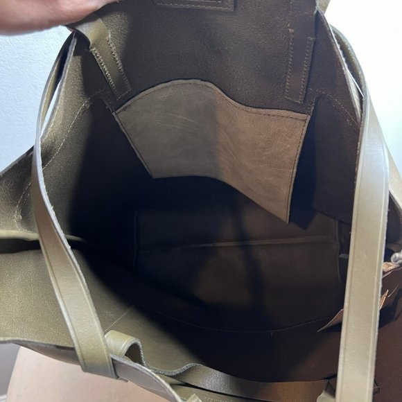Madewell $188 The Essential Tote in Leather Burnt Olive NN121 D3 - Picture 8 of 13